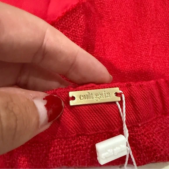 NWT Cult Gaia Skirt Via Midi in Lollipop Red